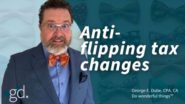 Bearded man in glasses wearing a bow tie and jacket talking about Anti-flipping tax rule changes: Insights for Canadian real estate investors